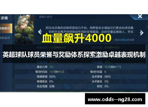 英超球队球员荣誉与奖励体系探索激励卓越表现机制 英超球队球员荣誉与奖励体系探索激励卓越表现机制